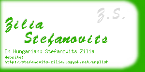 zilia stefanovits business card